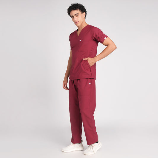 Scrub Suit (Top/Bottom)-Marron