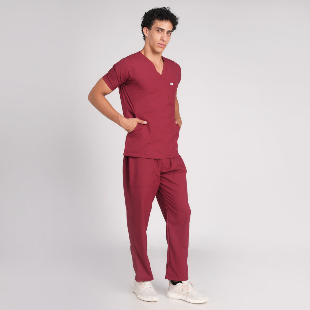 Scrub Suit (Top/Bottom)-Marron