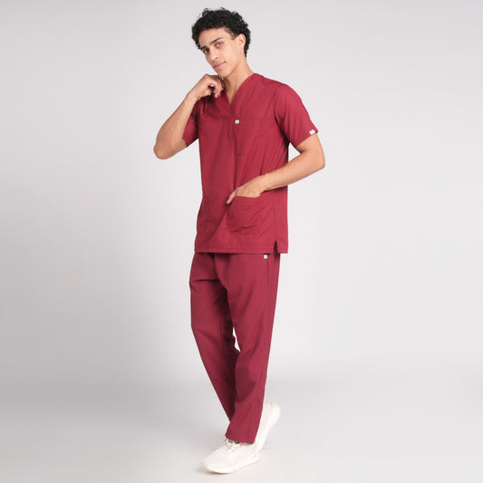 Scrub Suit (Top/Bottom)-Marron