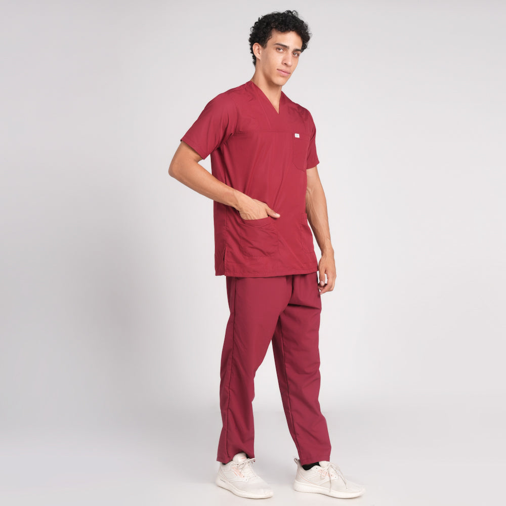Scrub Suit (Top/Bottom)-Marron