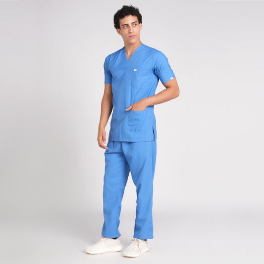Scrub Suit (Top/Bottom)-Sky Blue