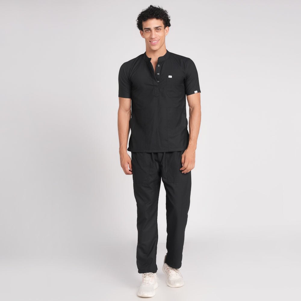 Scrub Suit (Top/Bottom)-Black