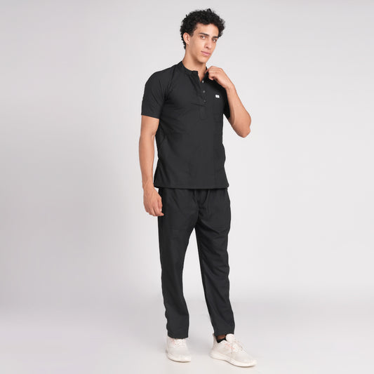 Scrub Suit (Top/Bottom)-Black