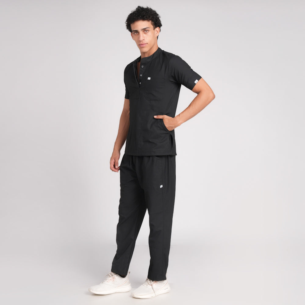Scrub Suit (Top/Bottom)-Black