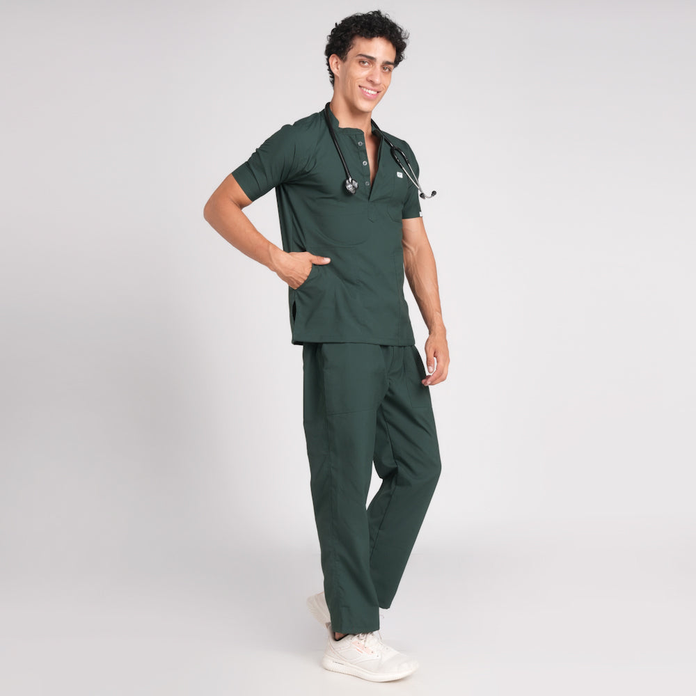 Scrub Suit (Top/Bottom)-Bottel Green