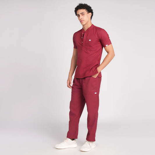 Scrub Suit (Top/Bottom)-Marron