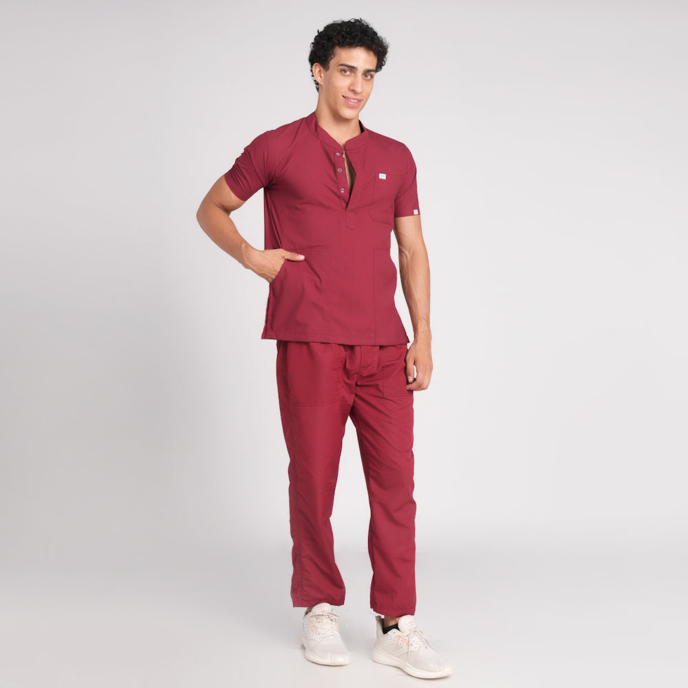 Scrub Suit (Top/Bottom)-Marron