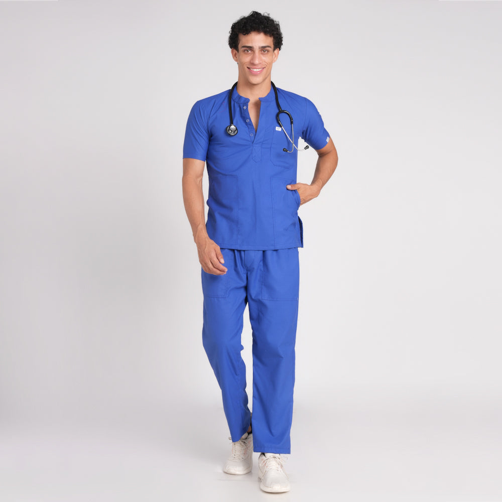 Scrub Suit (Top/Bottom)-Royal blue
