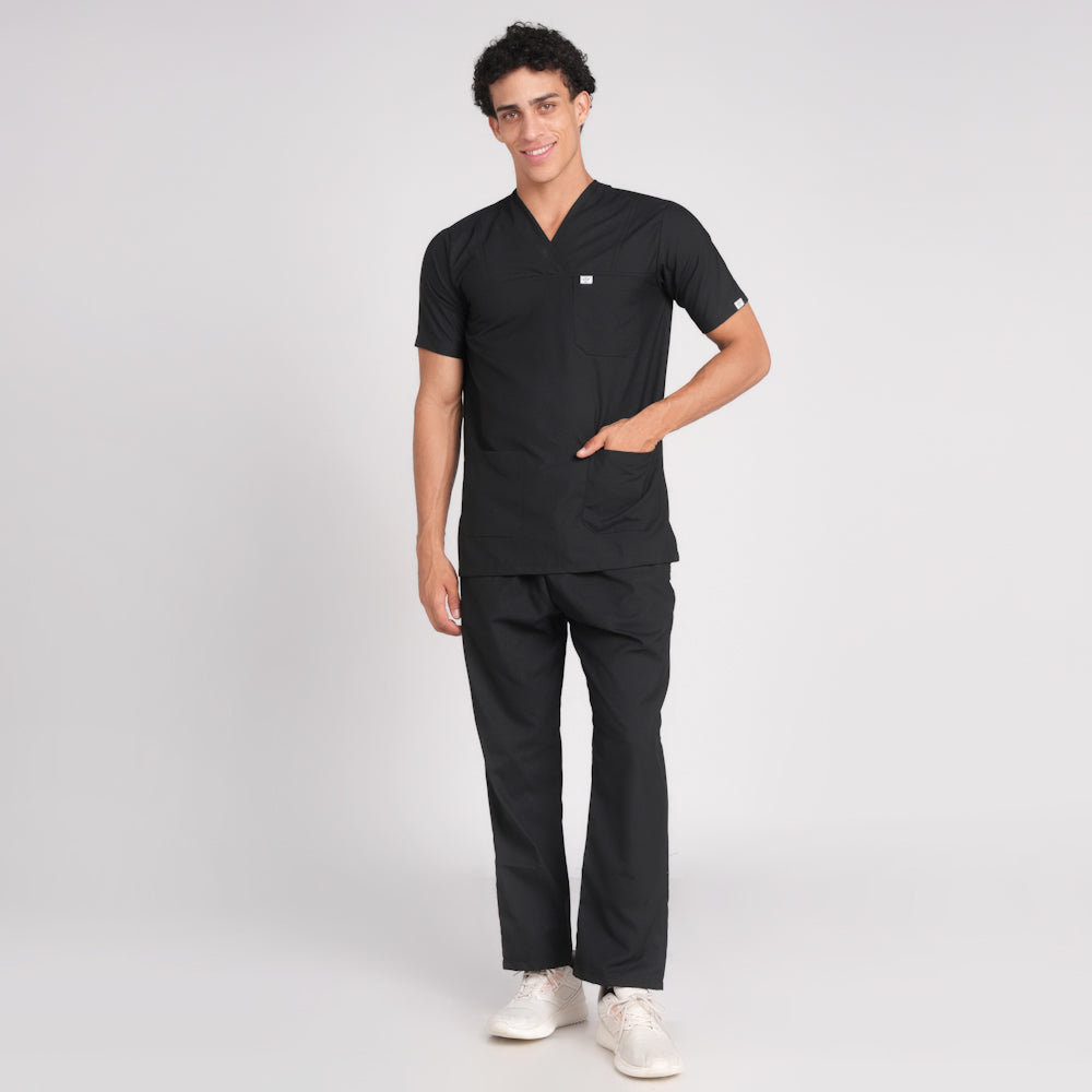 Scrub Suit (Top/Bottom)-Black