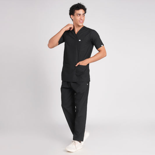 Scrub Suit (Top/Bottom)-Black