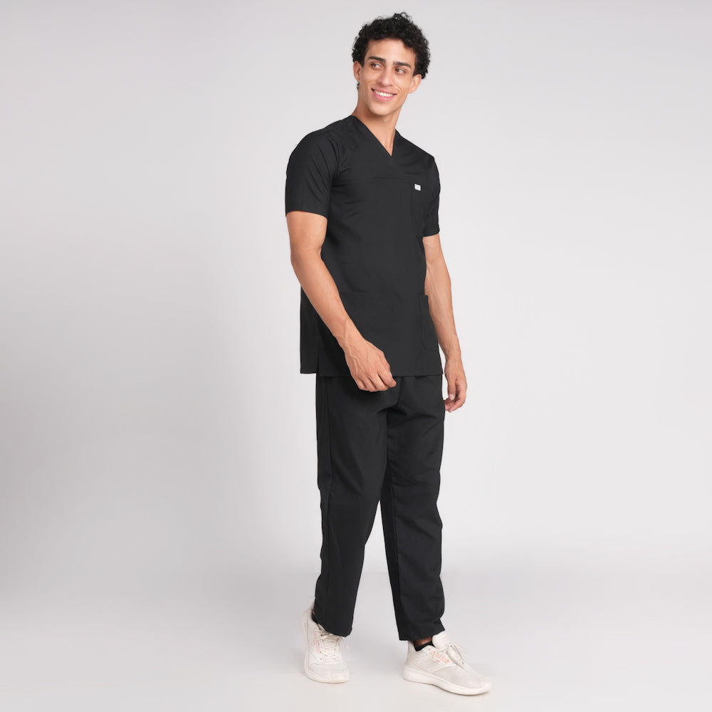 Scrub Suit (Top/Bottom)-Black