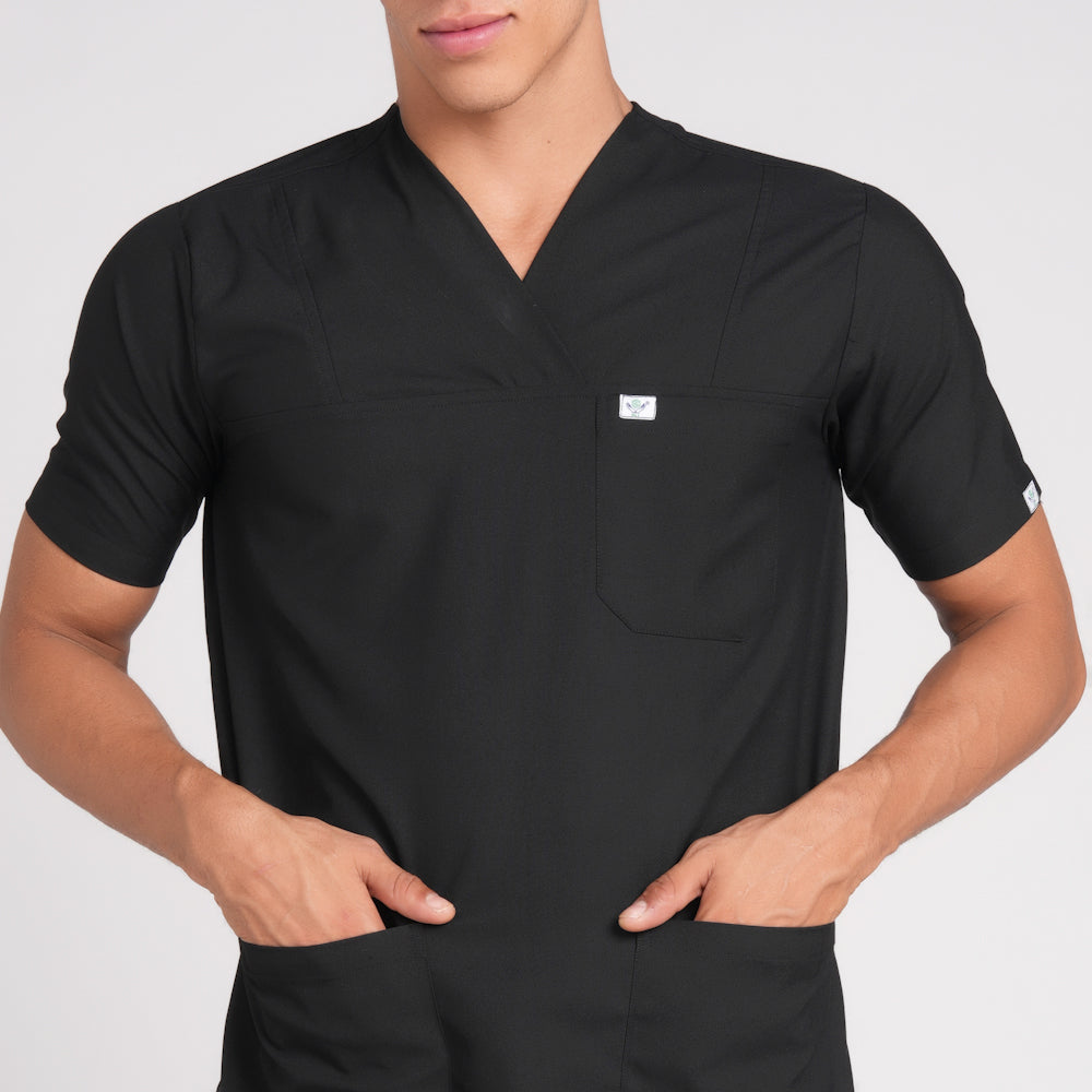 Scrub Suit (Top/Bottom)-Black
