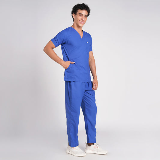 Scrub Suit (Top/Bottom)-Royal blue