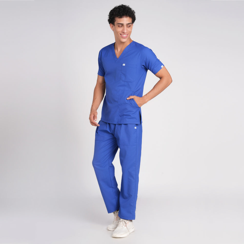 Scrub Suit (Top/Bottom)-Royal blue