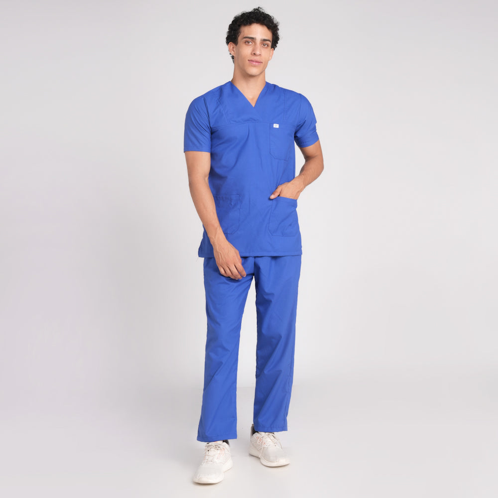 Scrub Suit (Top/Bottom)-Royal blue
