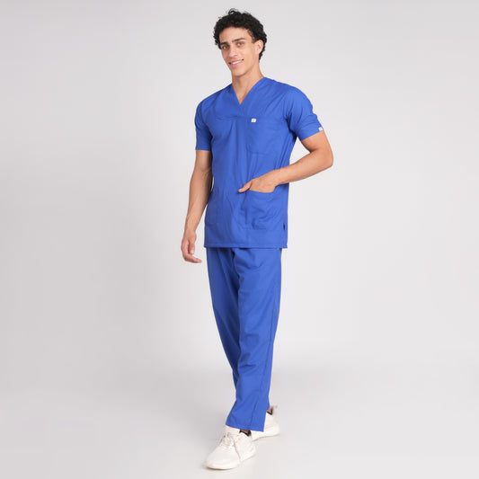 Scrub Suit (Top/Bottom)-Royal blue