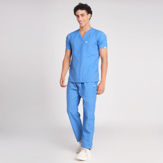 Scrub Suit (Top/Bottom)-Sky Blue