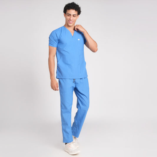 Scrub Suit (Top/Bottom)-Sky Blue