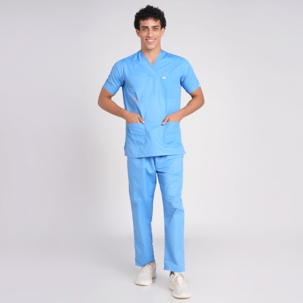 Scrub Suit (Top/Bottom)-Sky Blue