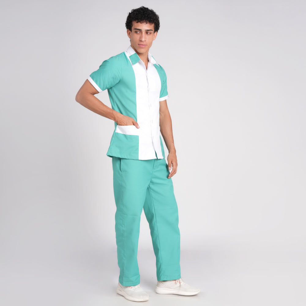 Nursing Dress ( Top/Bottom)-green white