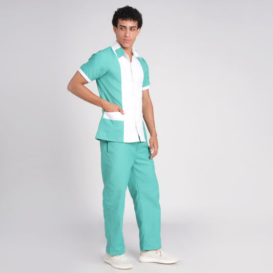 Nursing Dress ( Top/Bottom)-green white