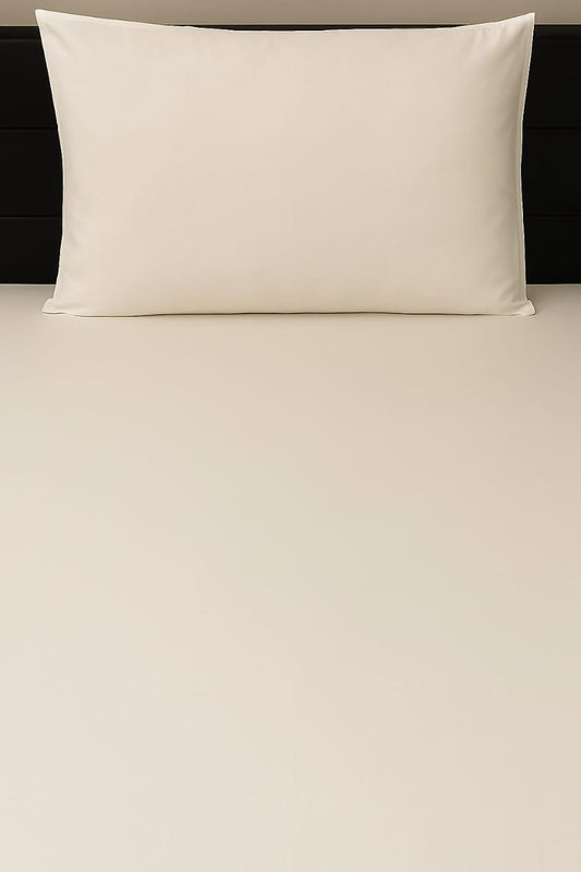Bed Sheet  with Pillow Cover  -off white