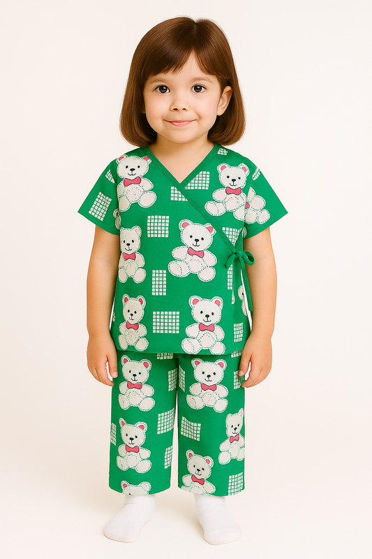 Green Bear Print Set