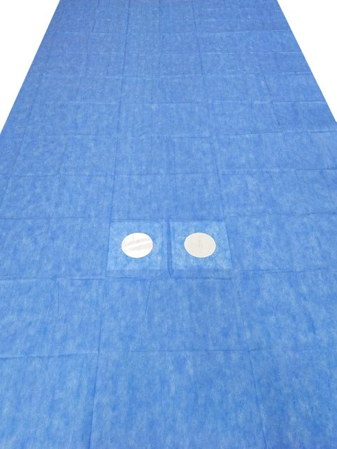 Angio sheet with 2 hole  -Blue