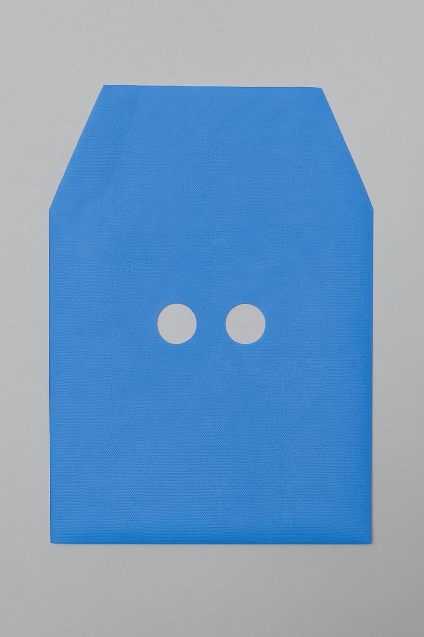 Angio sheet with 2 hole  -Blue
