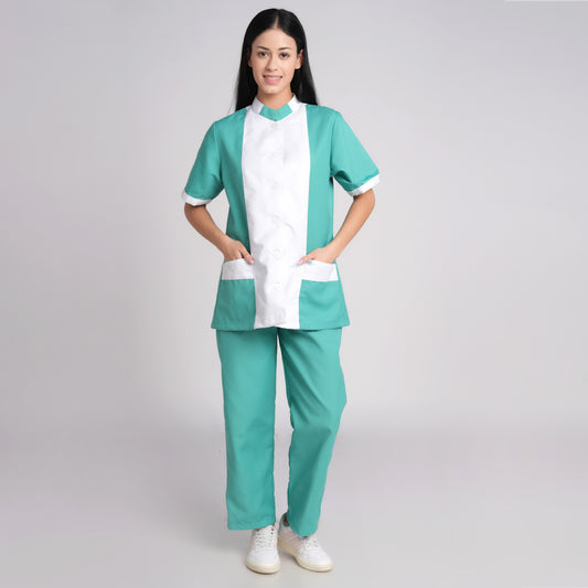 Nursing Dress ( Top/Bottom)-green white