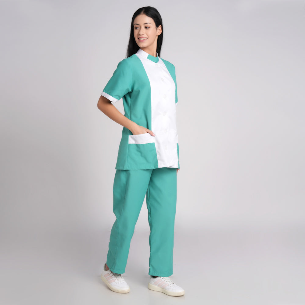 Nursing Dress ( Top/Bottom)-green white