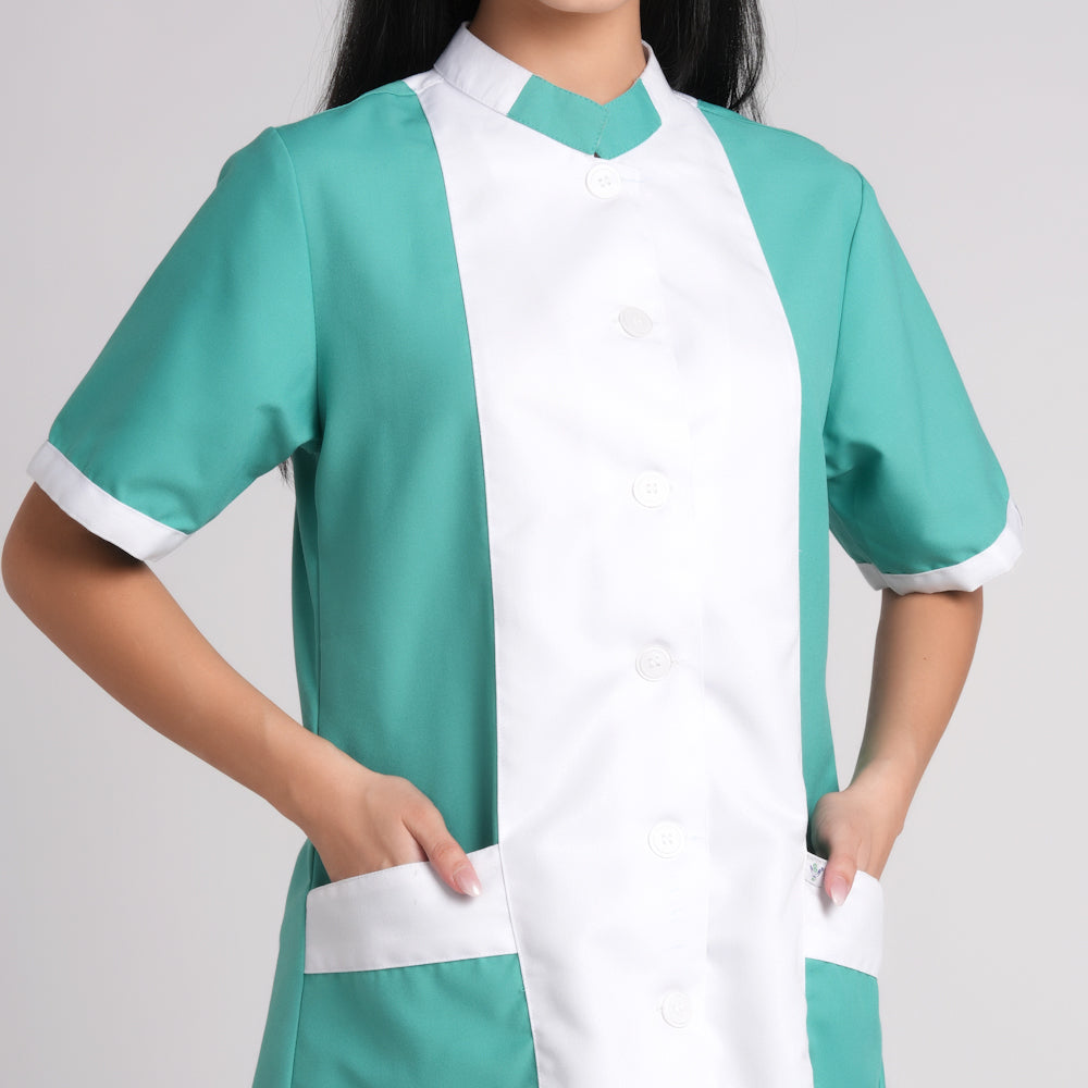 Nursing Dress ( Top/Bottom)-green white