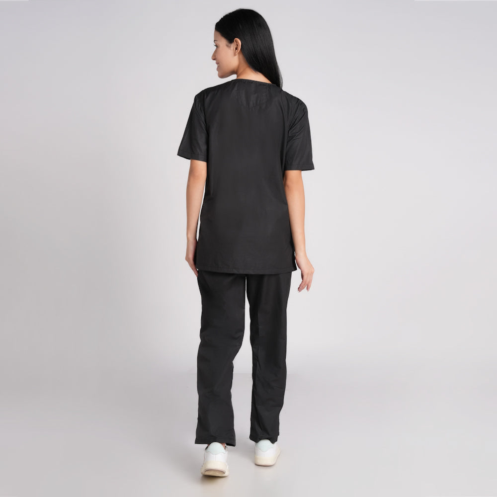 Scrub Suit (Top/Bottom)-Black