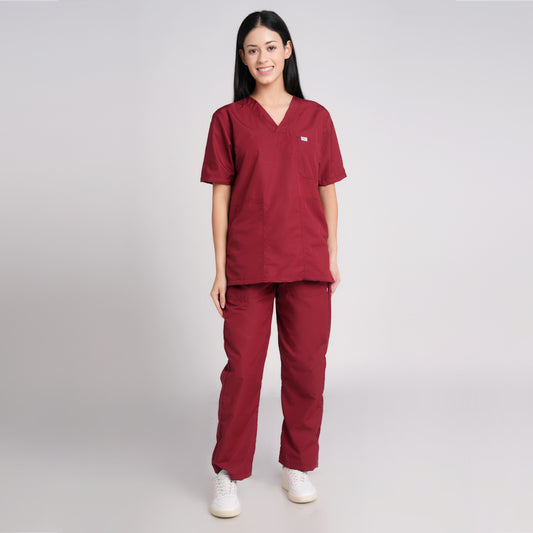 Scrub Suit (Top/Bottom)-Marron