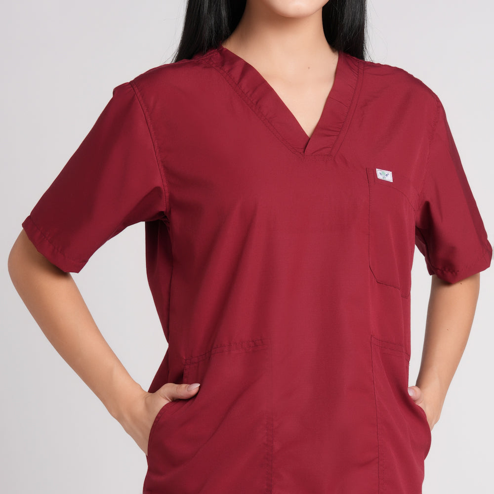 Scrub Suit (Top/Bottom)-Marron