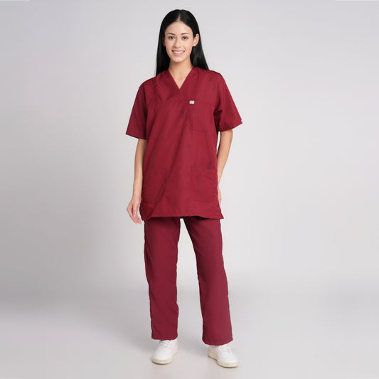 Scrub Suit (Top/Bottom)-Marron