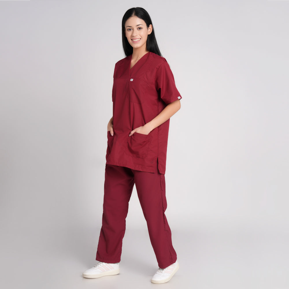 Scrub Suit (Top/Bottom)-Marron