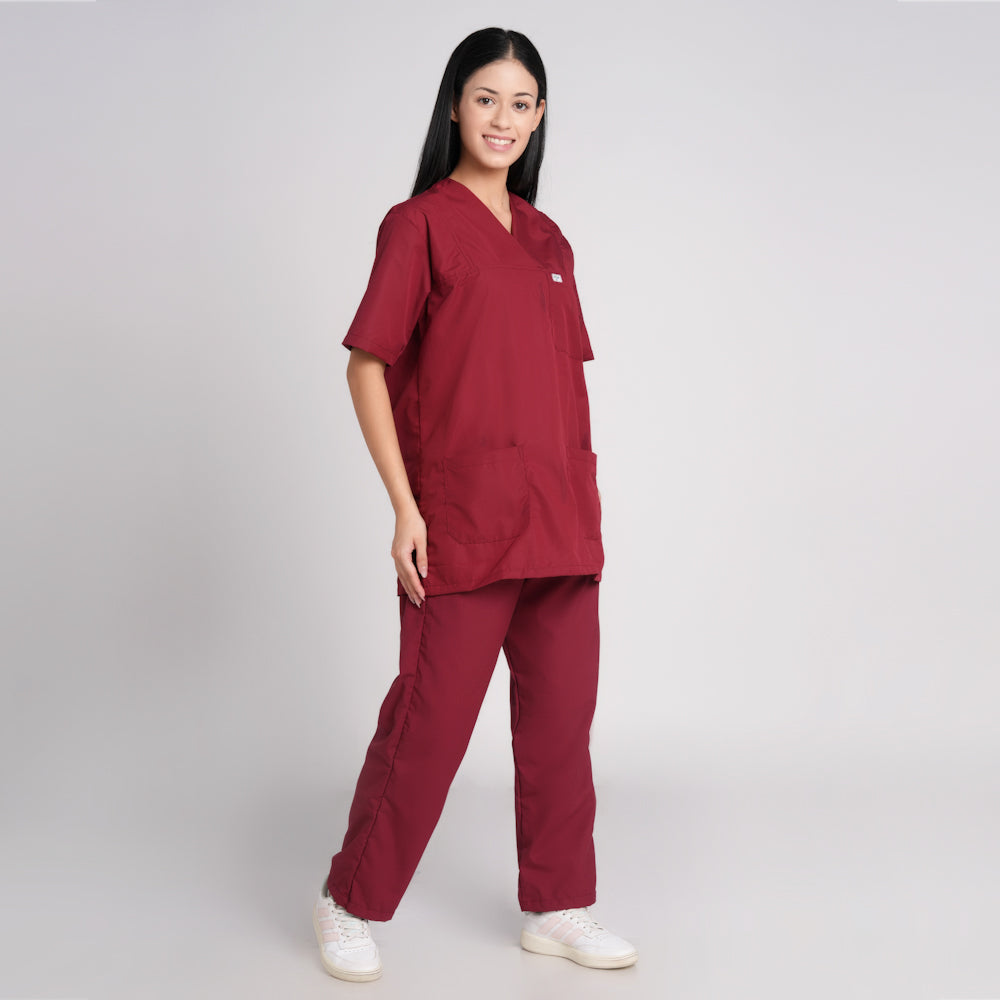 Scrub Suit (Top/Bottom)-Marron