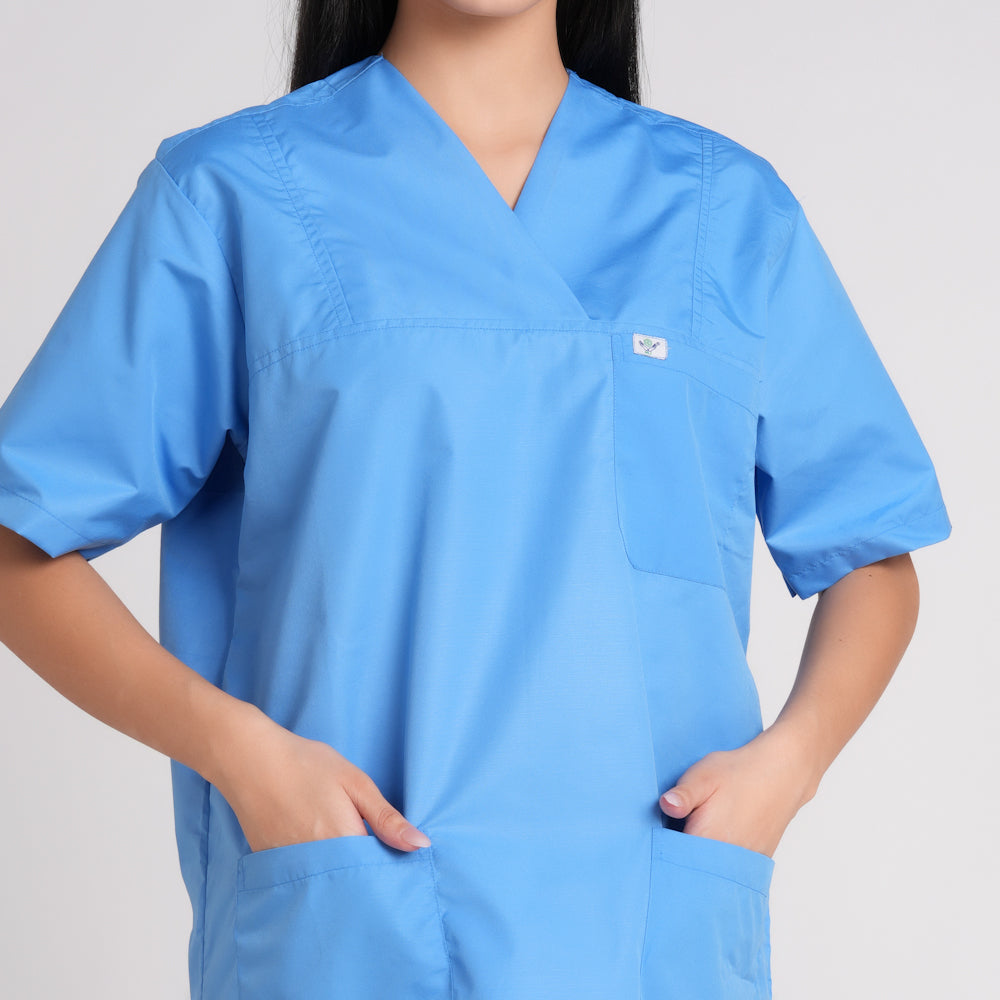 Scrub Suit (Top/Bottom)-Sky Blue