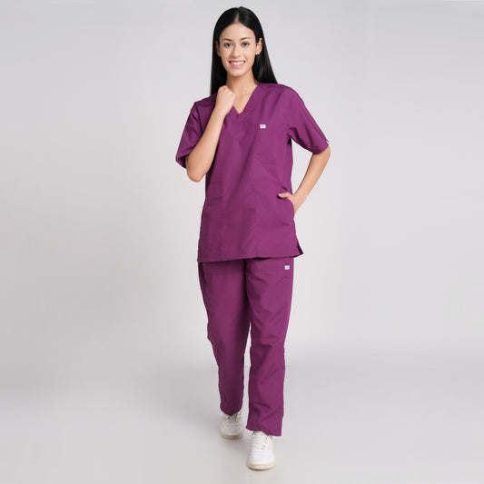 Scrub Suit (Top/Bottom)-Voilet