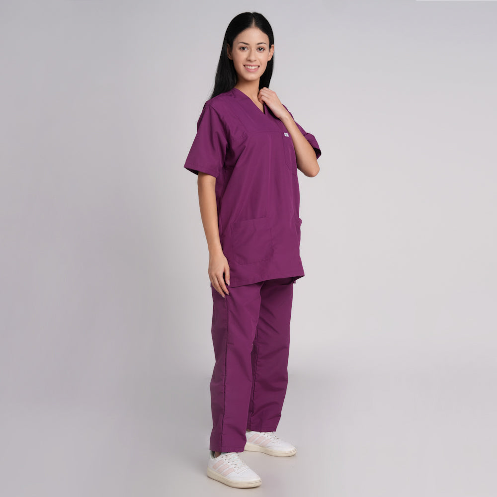 Scrub Suit (Top/Bottom)-violet