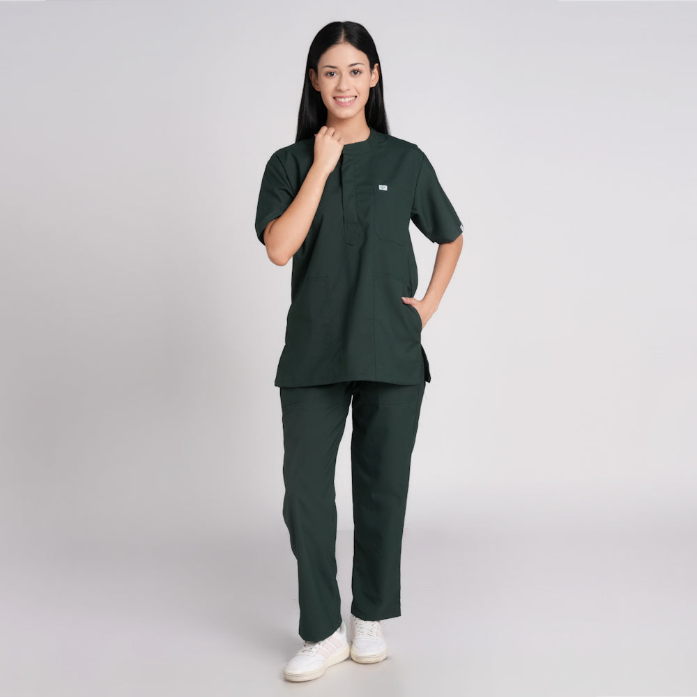 Scrub Suit (Top/Bottom)-Bottel Green