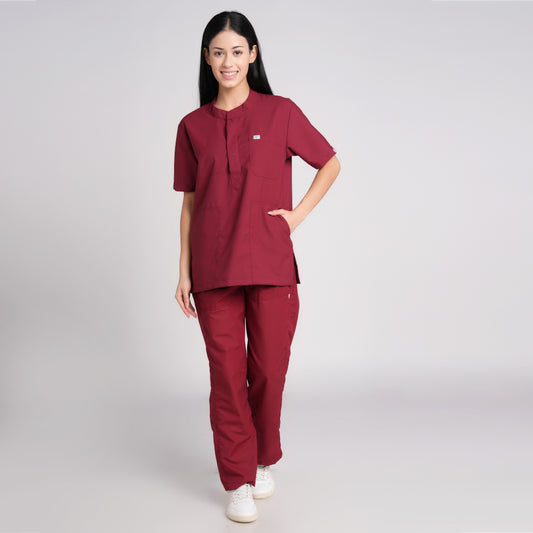 Scrub Suit (Top/Bottom)-Marron