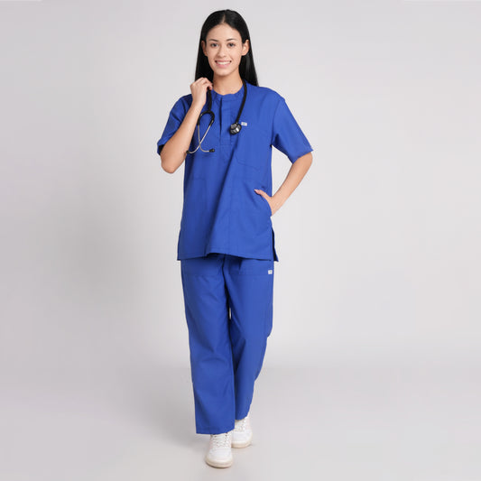 Scrub Suit (Top/Bottom)-Royal blue