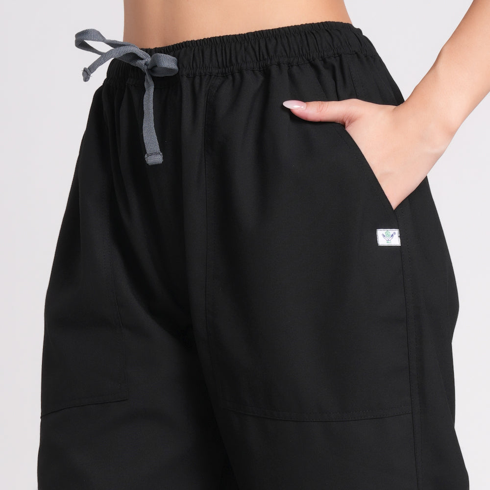 Scrub Suit (Top/Bottom)-Black