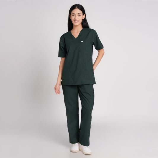 Scrub Suit (Top/Bottom)-Bottel Green