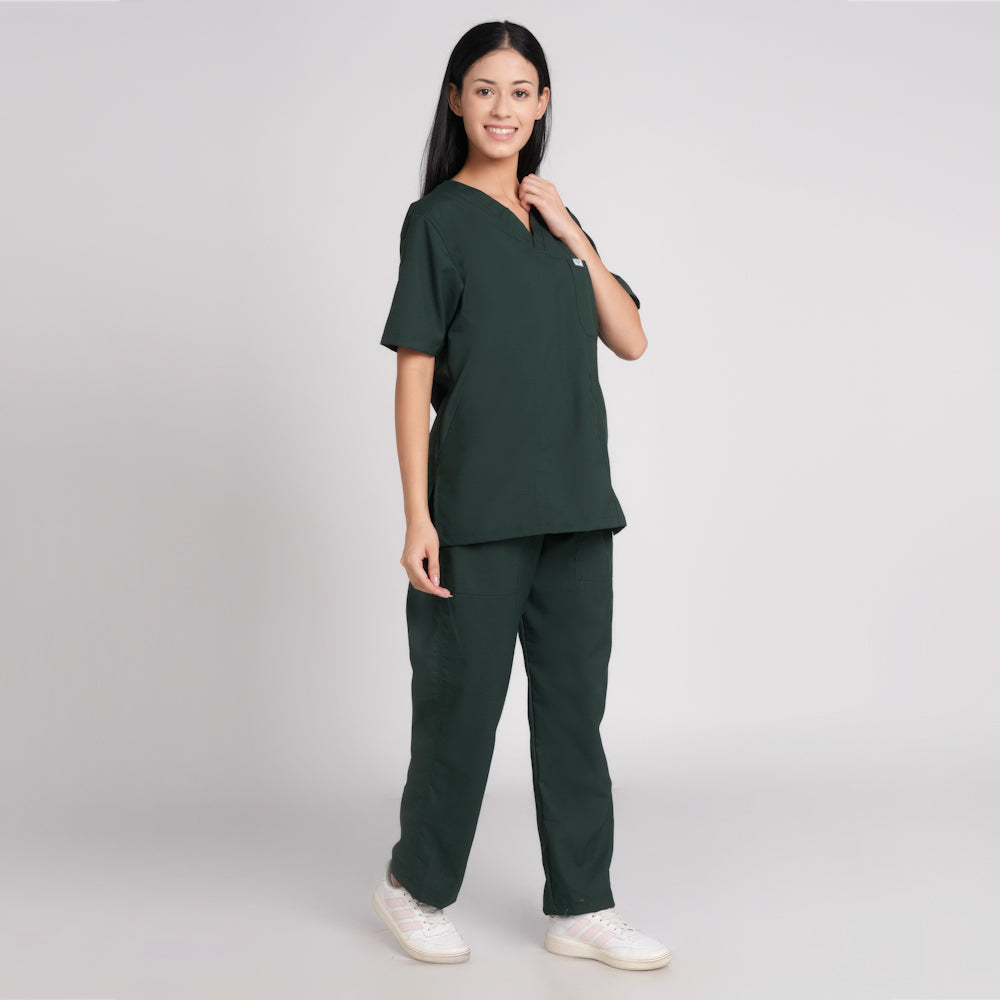 Scrub Suit (Top/Bottom)-Bottel Green
