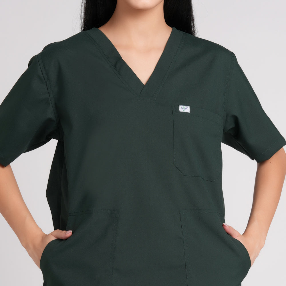 Scrub Suit (Top/Bottom)-Bottel Green