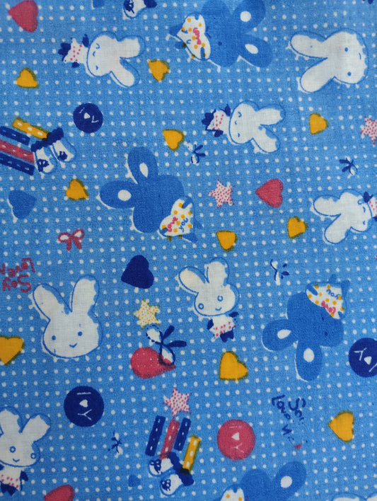 Blue Querky Print baby sheet