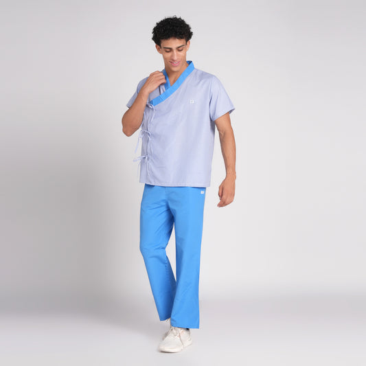 Patient dress - Blue Stripe